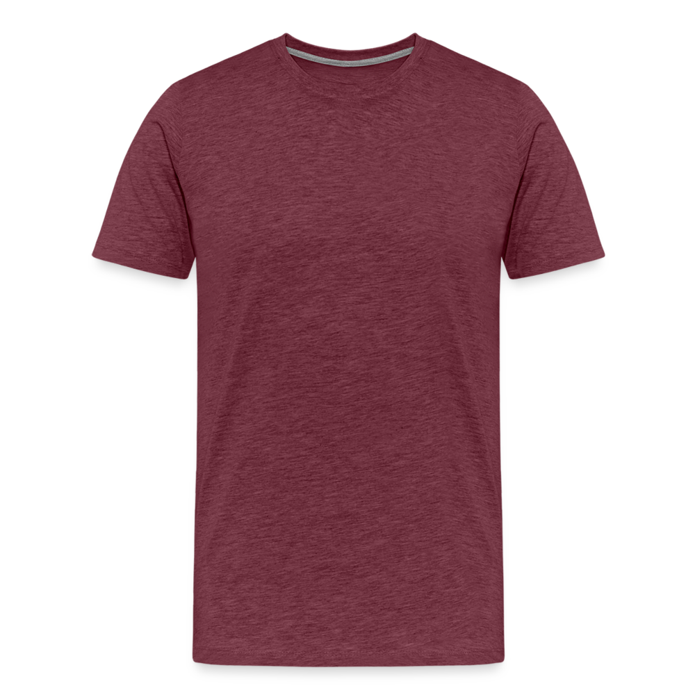 Männer Premium T-Shirt - personalisierbar - Bordeauxrot meliert