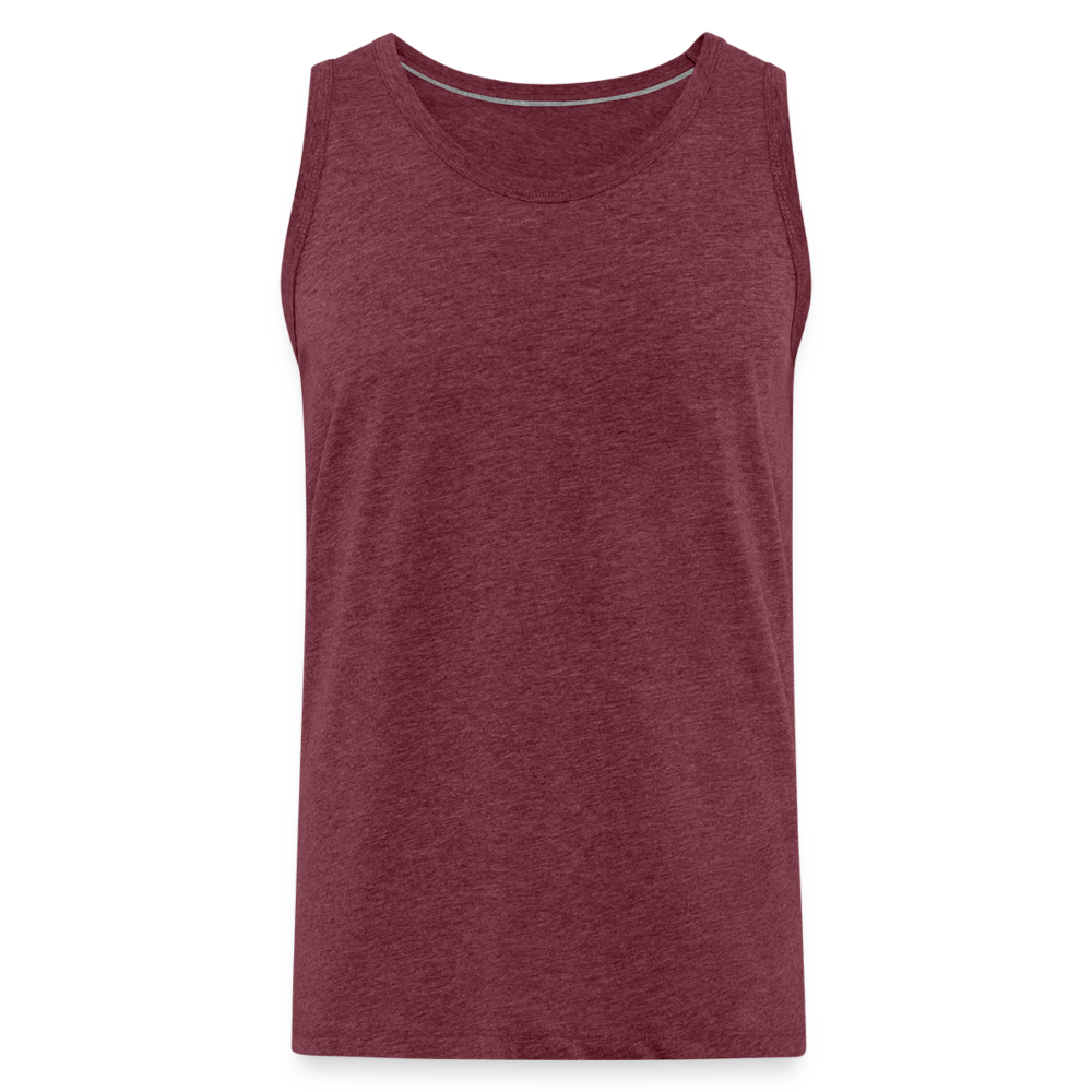 Männer Premium Tank Top - Personalisierbar - Bordeauxrot meliert