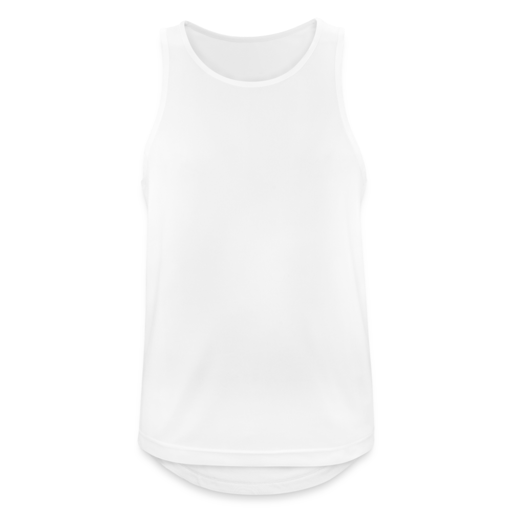 Männer Tank Top atmungsaktiv - personalisierbar - weiß