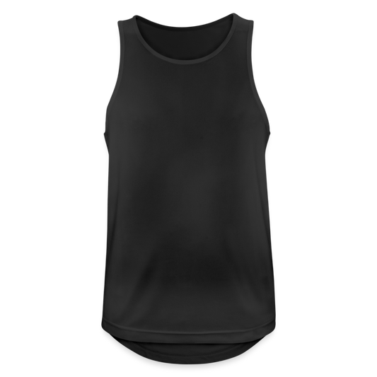 Männer Tank Top atmungsaktiv - personalisierbar - Schwarz