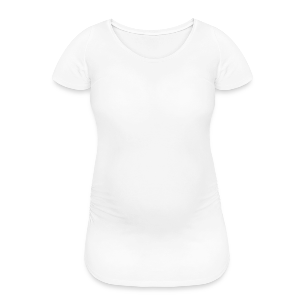 Frauen Schwangerschafts-T-Shirt - personalisierbar - weiß