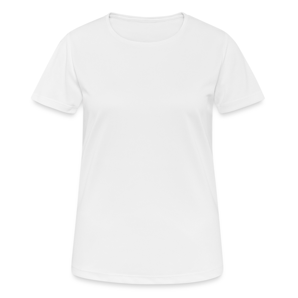 Frauen T-Shirt atmungsaktiv - personalisierbar - weiß