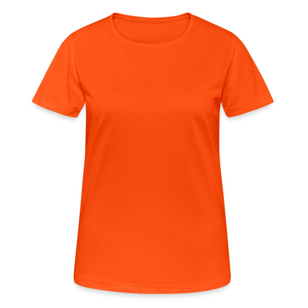 Frauen T-Shirt atmungsaktiv - personalisierbar - Neonorange