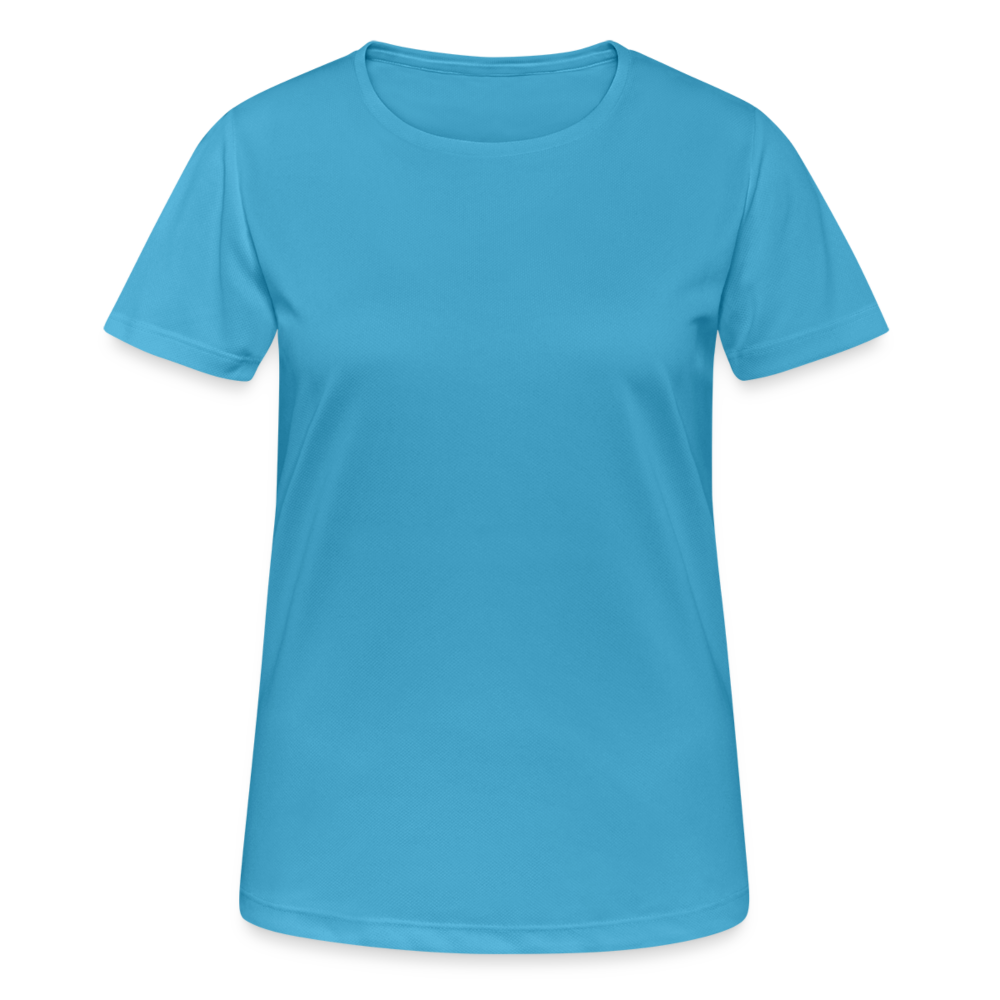 Frauen T-Shirt atmungsaktiv - personalisierbar - Saphirblau