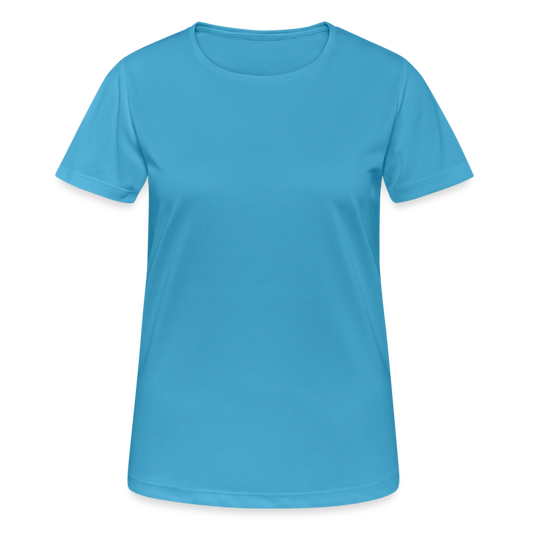 Frauen T-Shirt atmungsaktiv - personalisierbar - Saphirblau