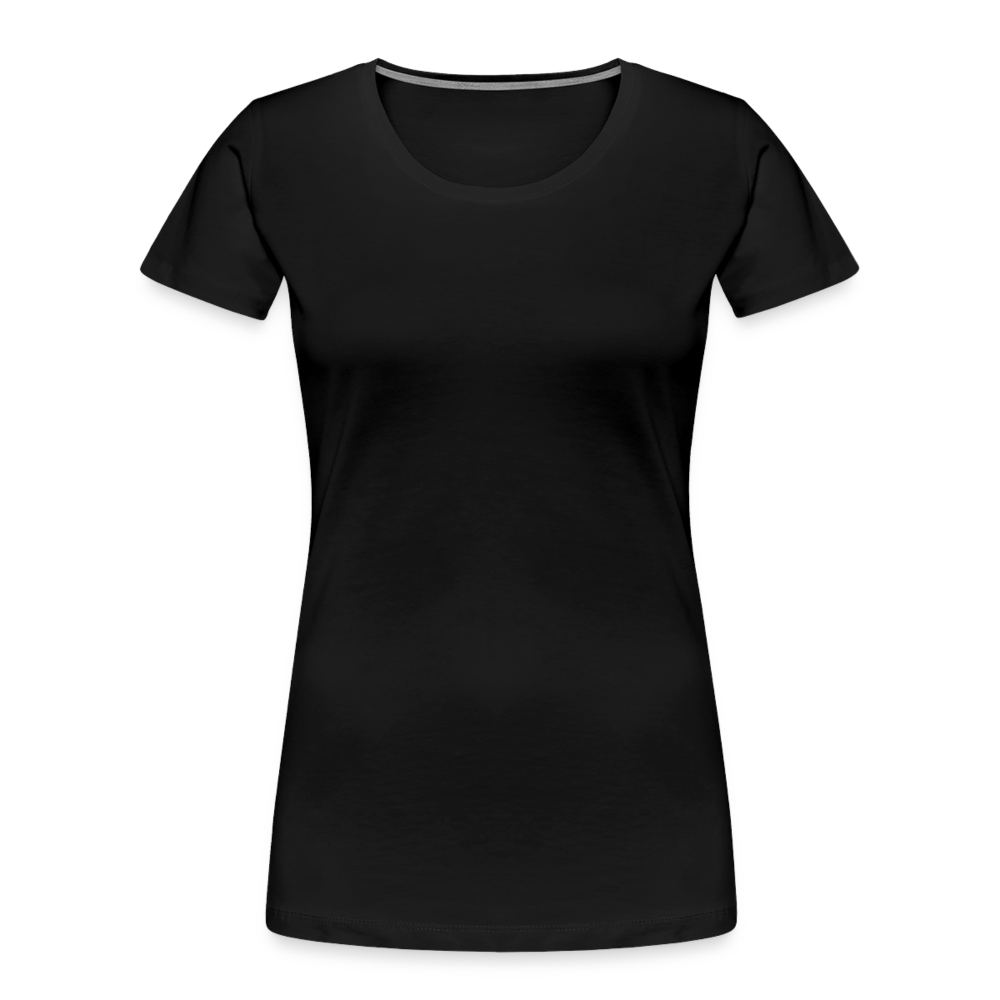 Frauen Premium Bio T-Shirt - personalisierbar - Schwarz