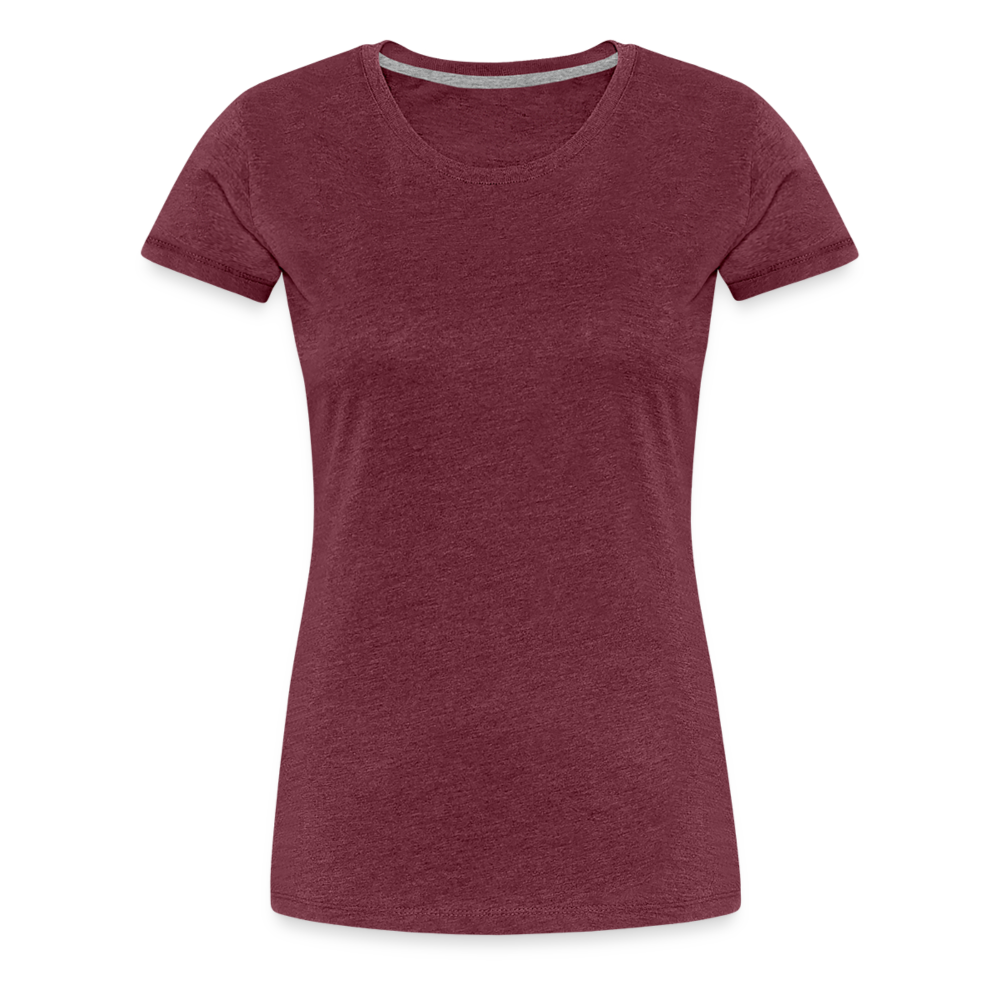 Frauen Premium T-Shirt - personalisierbar - Bordeauxrot meliert