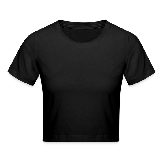 Cropped T-Shirt - personalisierbar - Schwarz