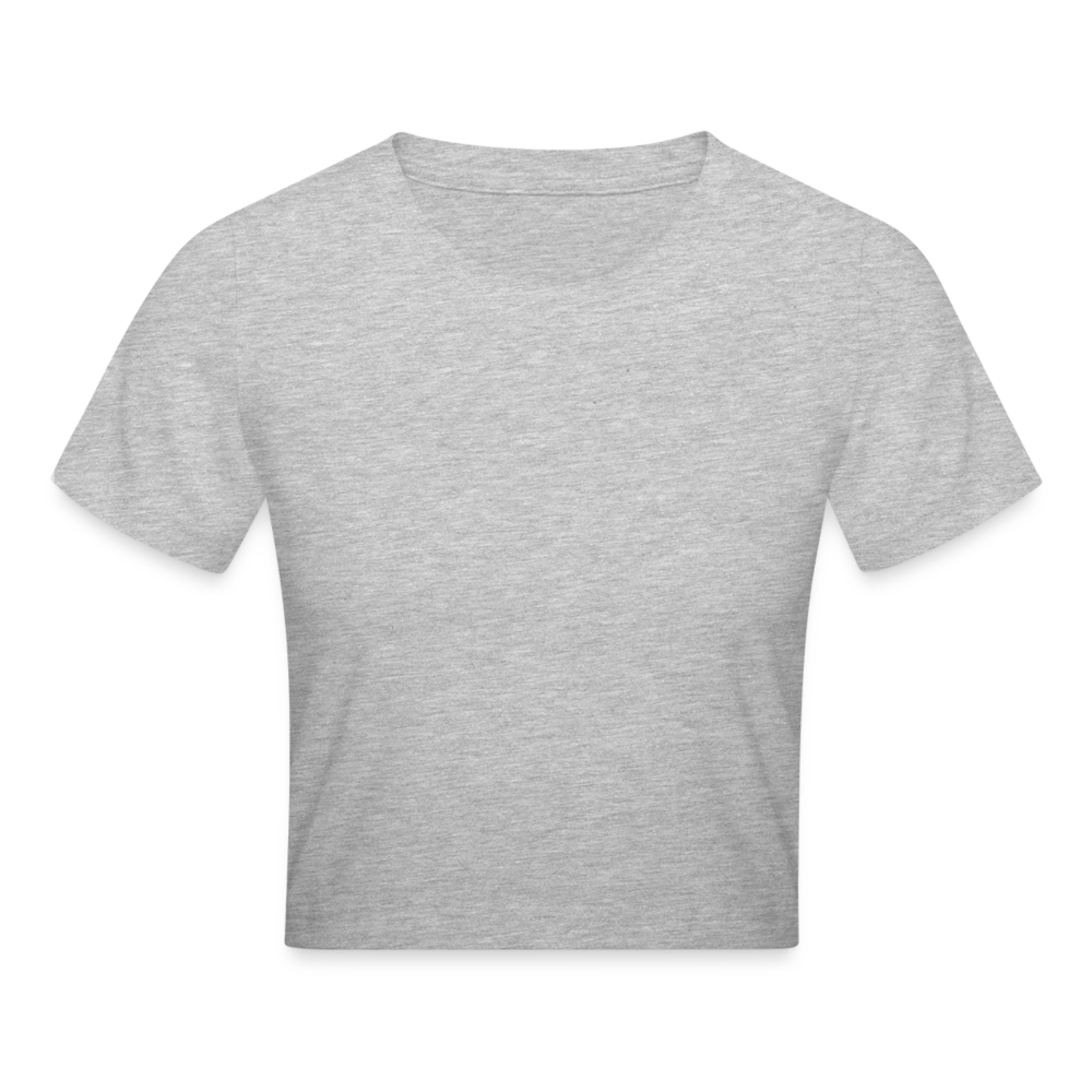 Cropped T-Shirt - personalisierbar - Grau meliert