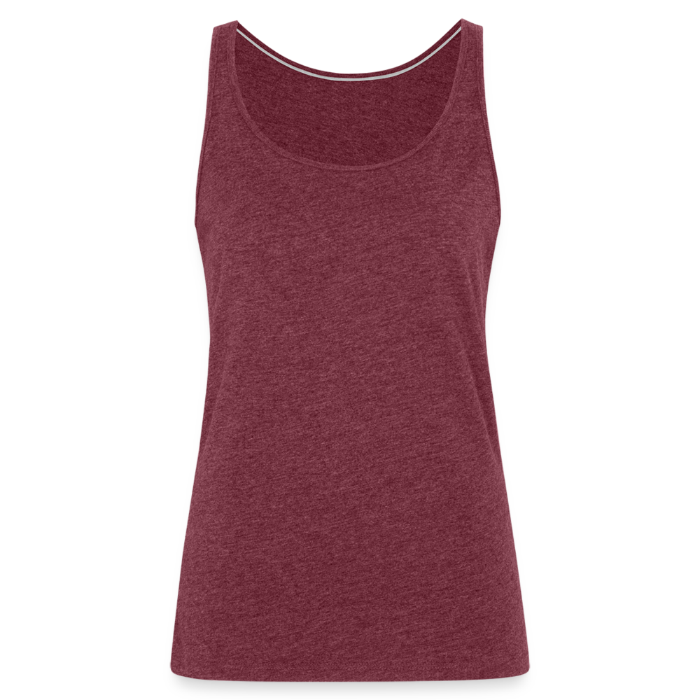 Frauen Premium Tank Top - personalisierbar - Bordeauxrot meliert