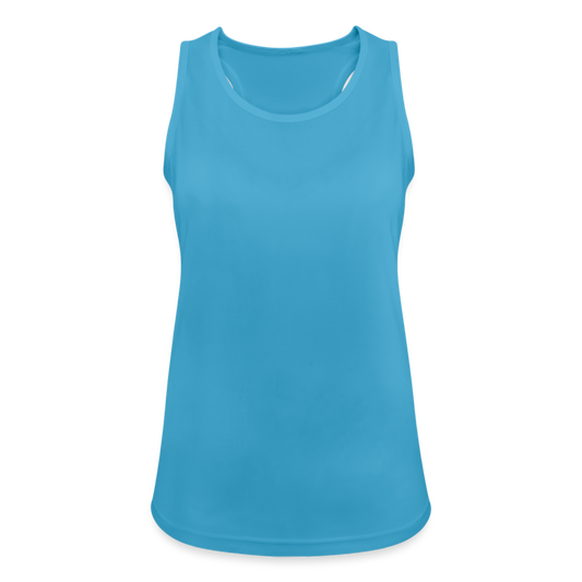 Frauen Tank Top atmungsaktiv - personalisierbar - Saphirblau