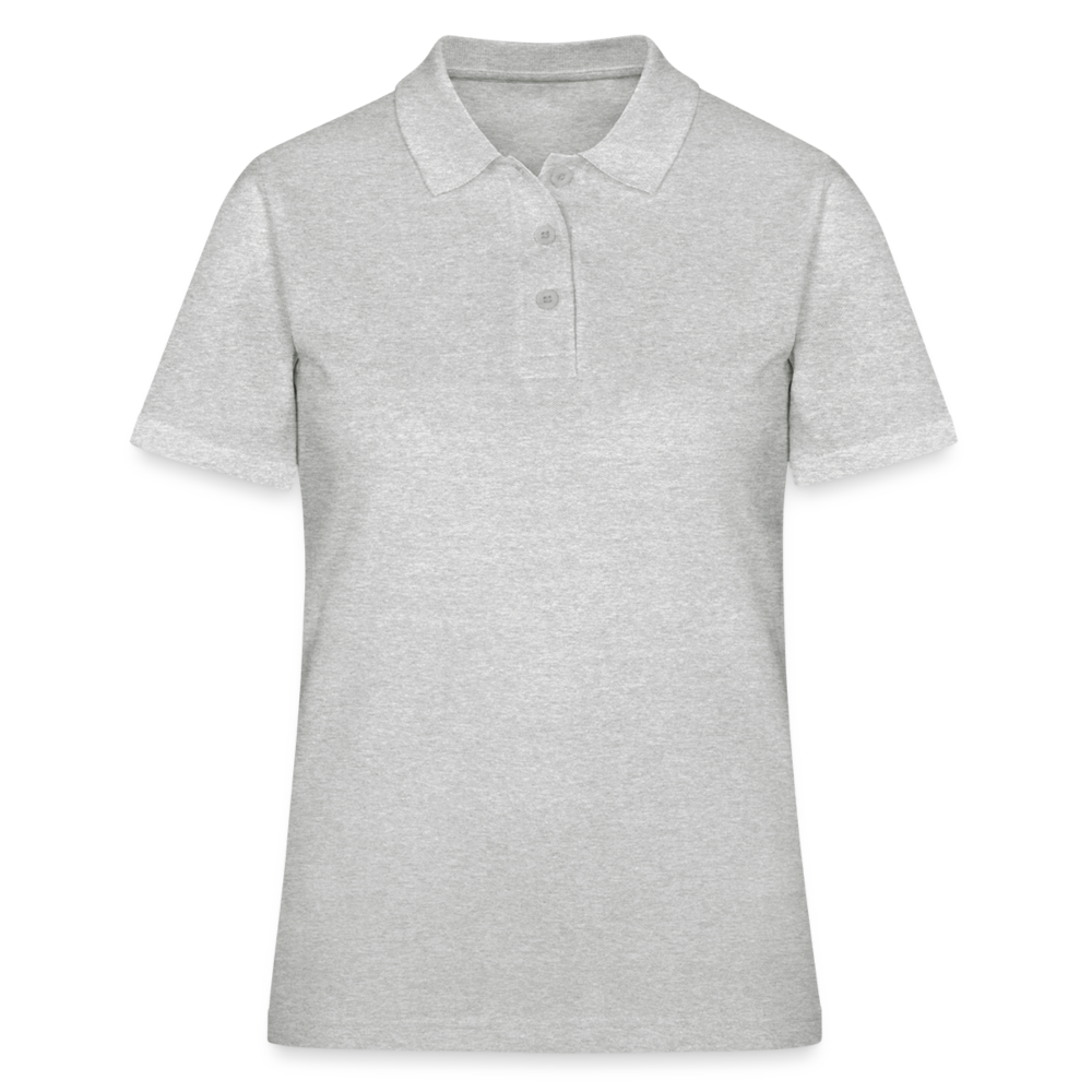 Frauen Polo Shirt - personalisierbar - Grau meliert