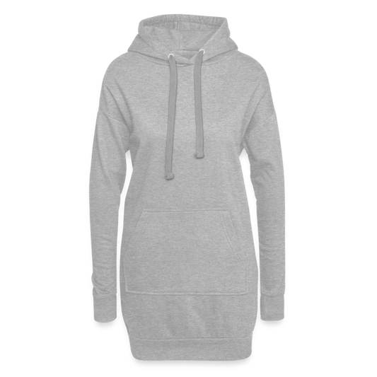 Hoodie-Kleid - personalisierbar - Grau meliert