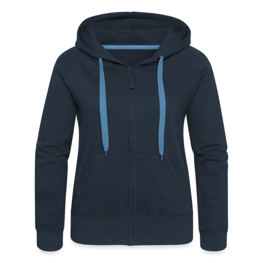 Frauen Premium Kapuzenjacke - personalisierbar - Navy