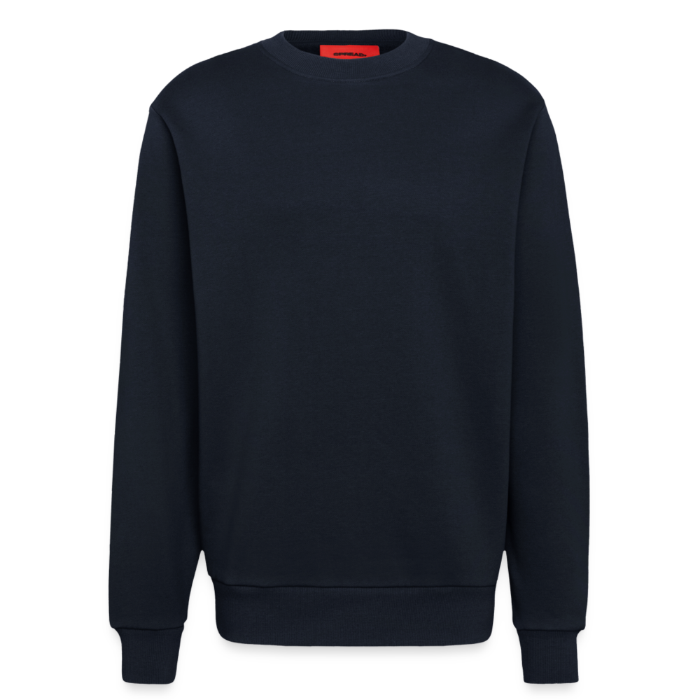 Organic Relaxed Crew Neck Made in EU - personalisierbar - DARK NAVY