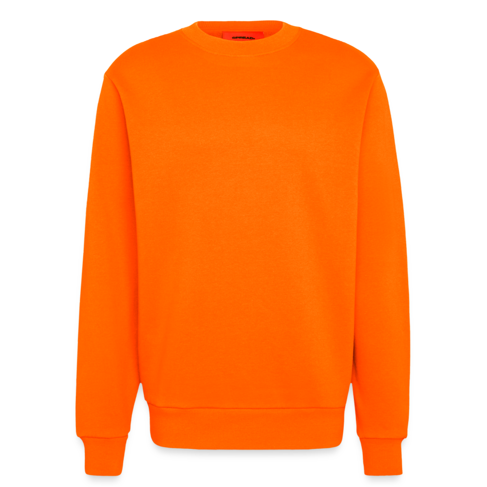 Organic Relaxed Crew Neck Made in EU - personalisierbar - SUNSET ORANGE