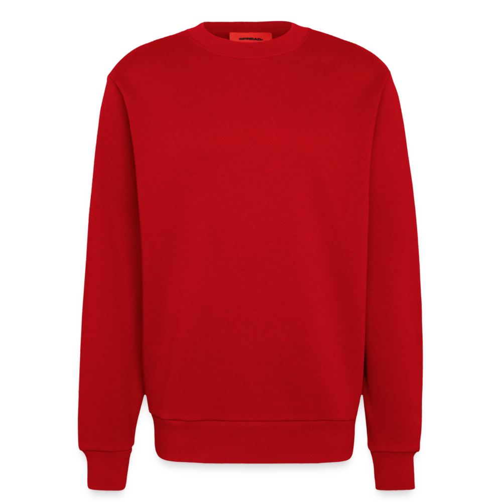 Organic Relaxed Crew Neck Made in EU - personalisierbar - Rot