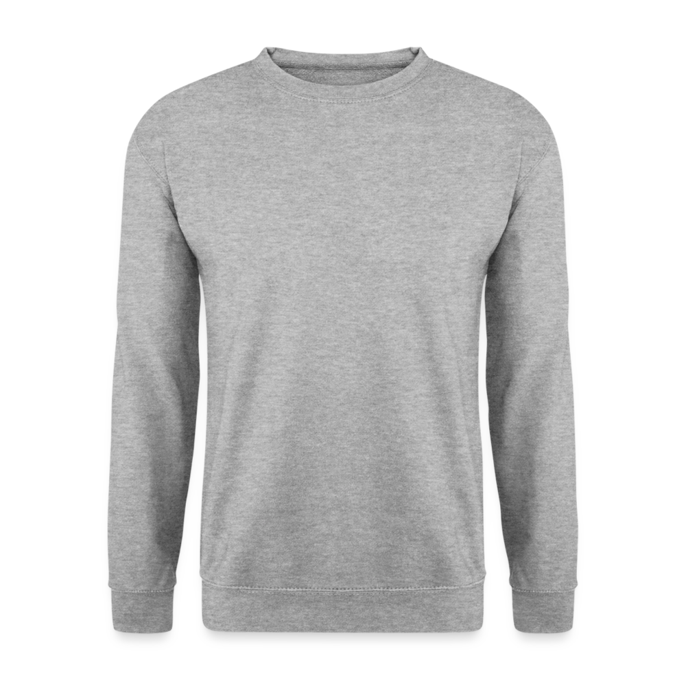 Unisex Pullover - personalisierbar - Weißgrau meliert