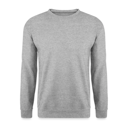 Unisex Pullover - personalisierbar - Weißgrau meliert