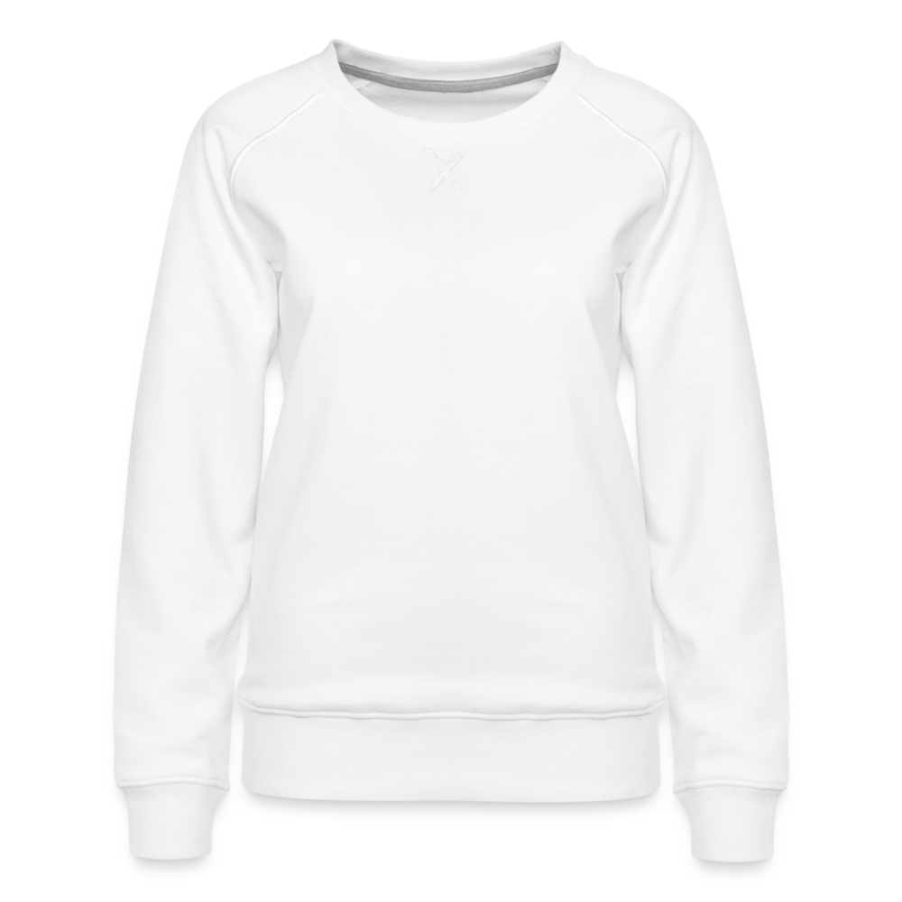 Frauen Premium Pullover - personalisierbar - weiß