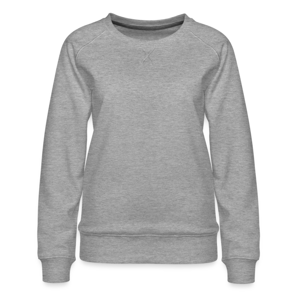 Frauen Premium Pullover - personalisierbar - Grau meliert