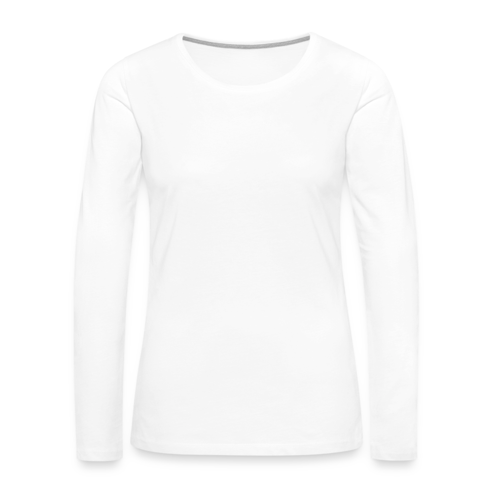 Frauen Premium Langarmshirt - personalisierbar - weiß