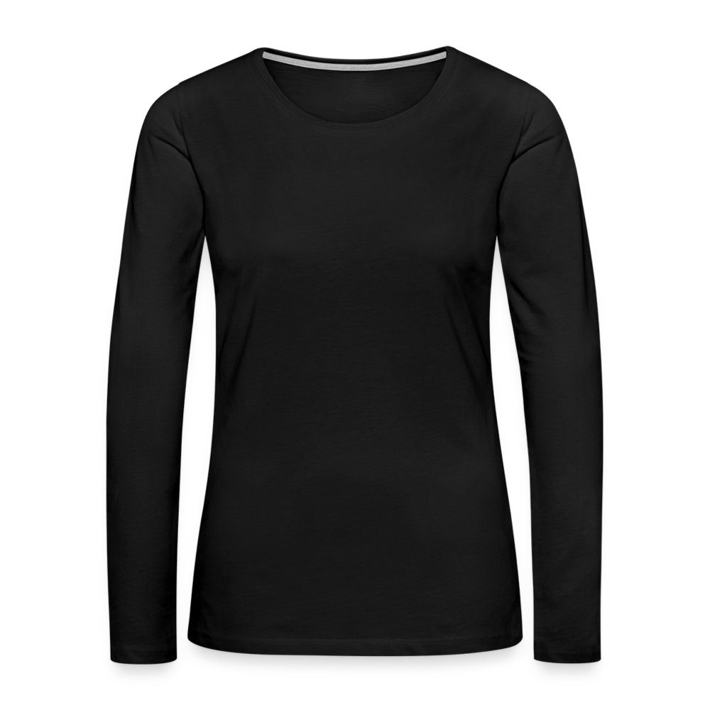 Frauen Premium Langarmshirt - personalisierbar - Schwarz