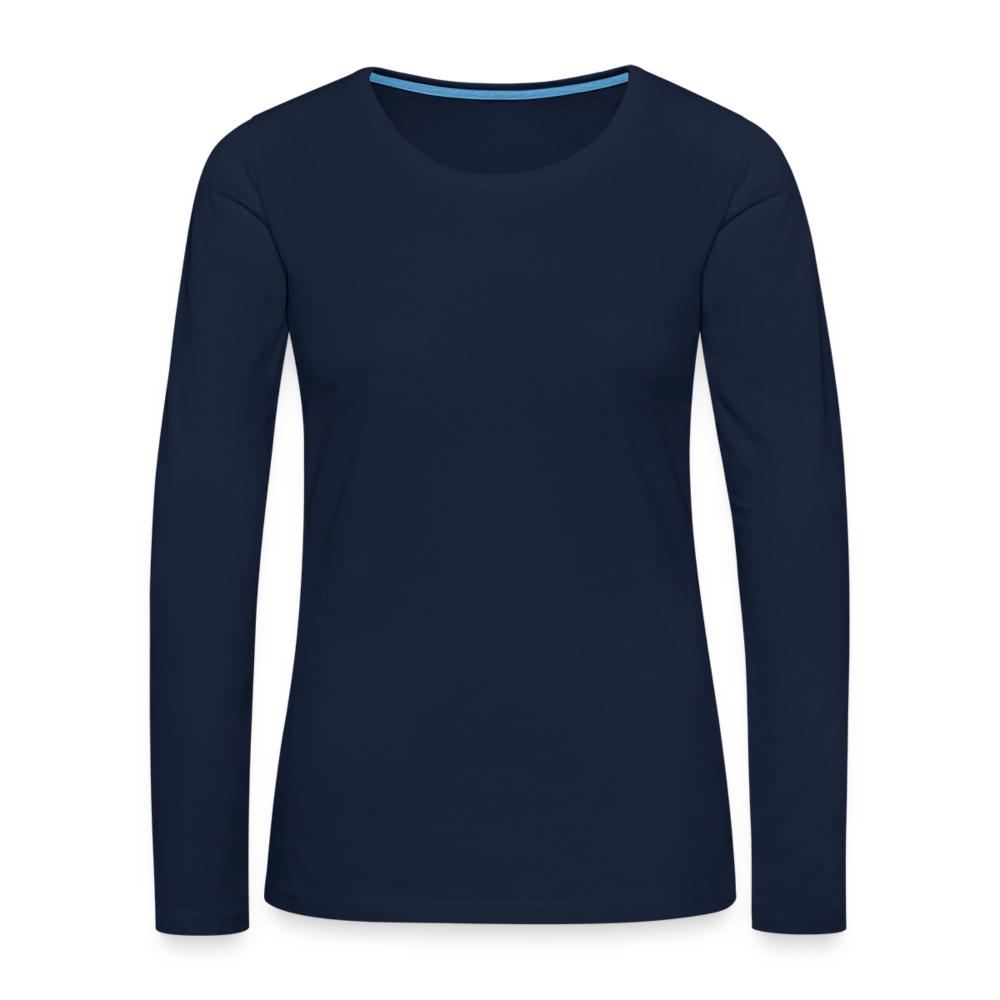 Frauen Premium Langarmshirt - personalisierbar - Navy