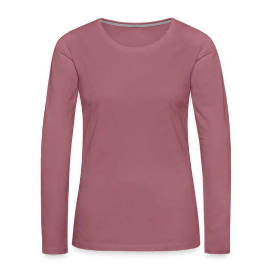 Frauen Premium Langarmshirt - personalisierbar - Malve