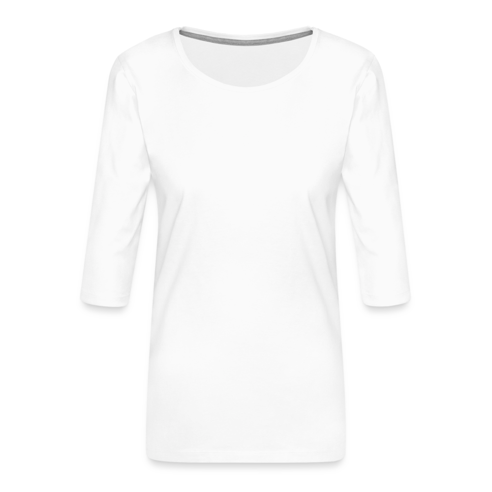 Frauen Premium 3/4-Arm Shirt - personalisierbar - weiß