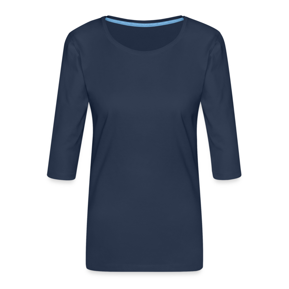 Frauen Premium 3/4-Arm Shirt - personalisierbar - Navy