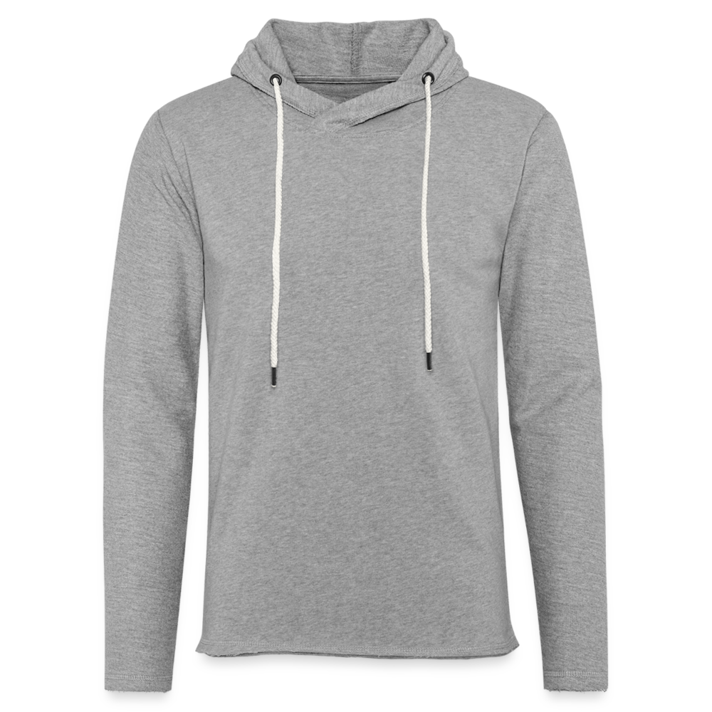 Leichtes Kapuzensweatshirt Unisex - personalisierbar - Grau meliert