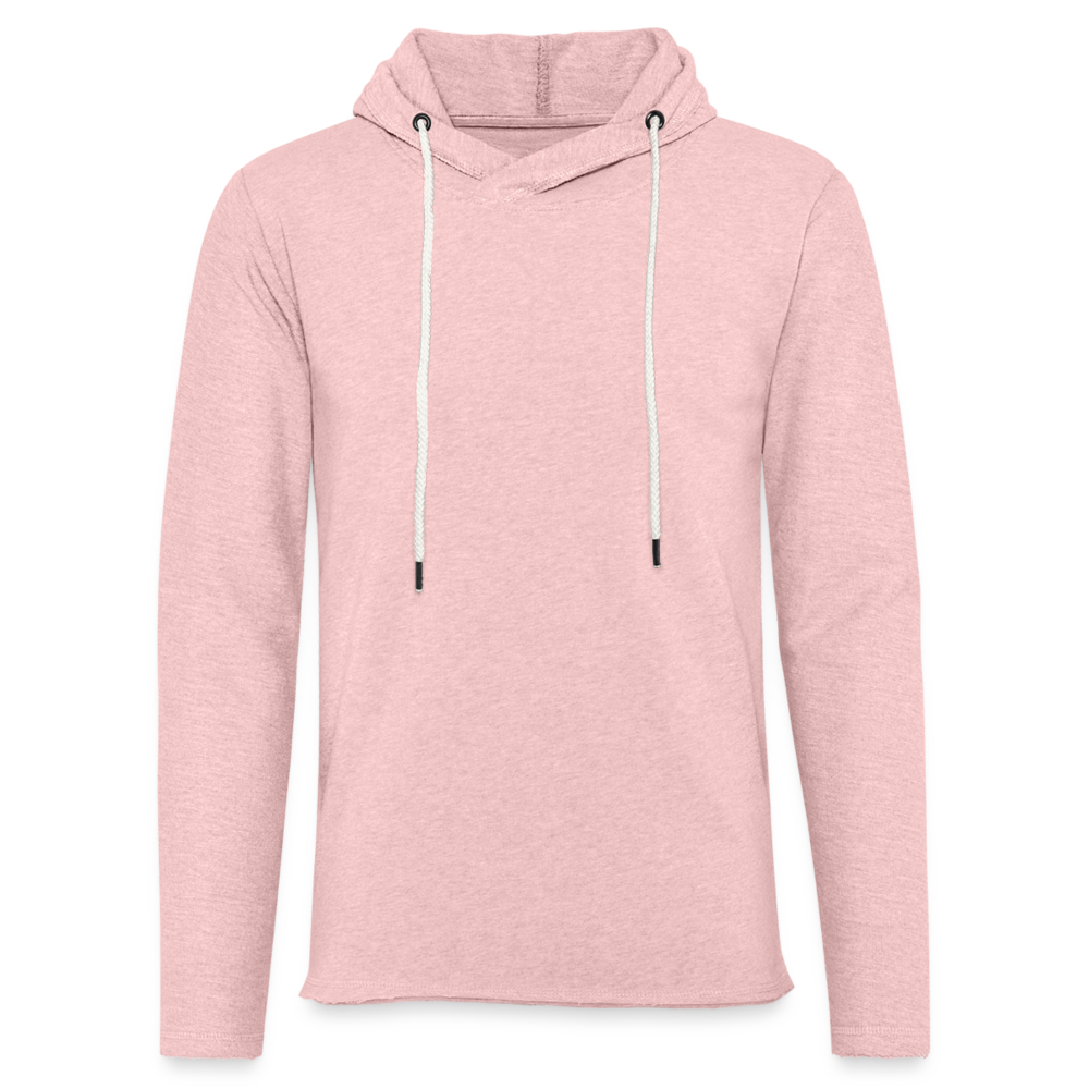 Leichtes Kapuzensweatshirt Unisex - personalisierbar - Rosa-Creme meliert