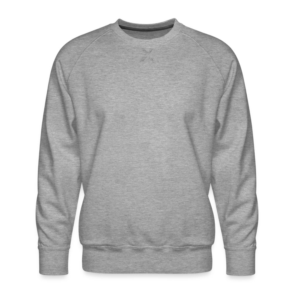 Männer Premium Pullover - personalisierbar - Grau meliert