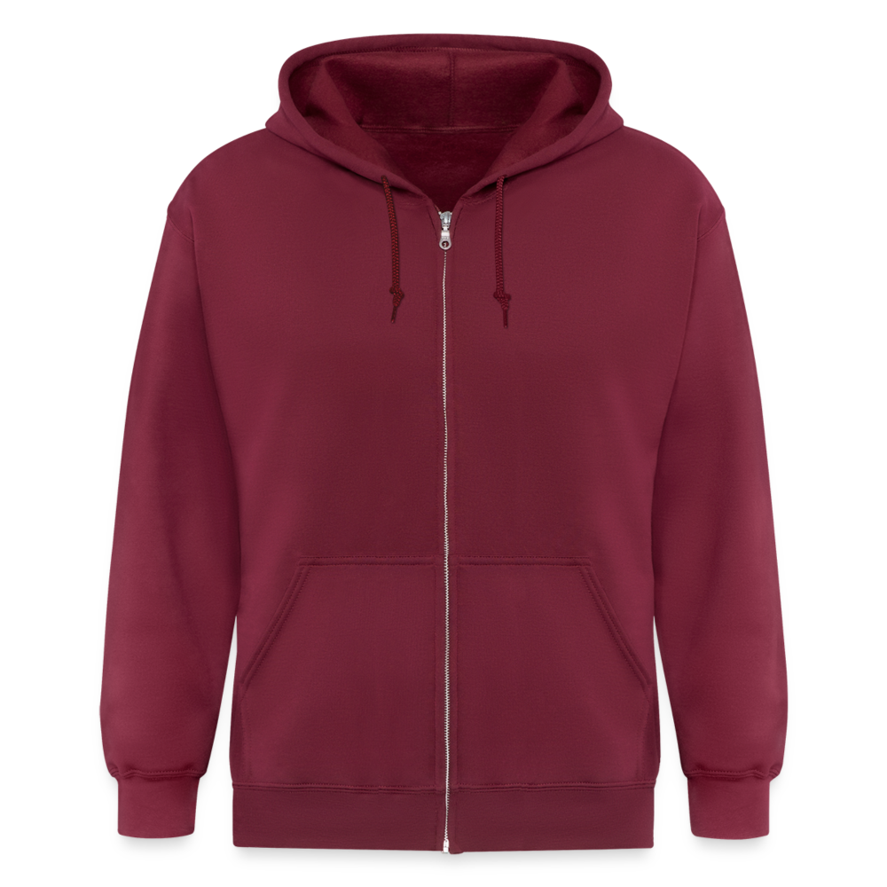 Männer Heavyweight Kapuzenjacke - personalisierbar - Maroon