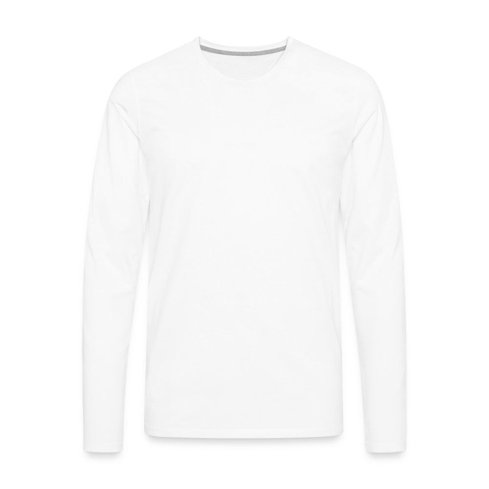 Männer Premium Langarmshirt - personalisierbar - weiß