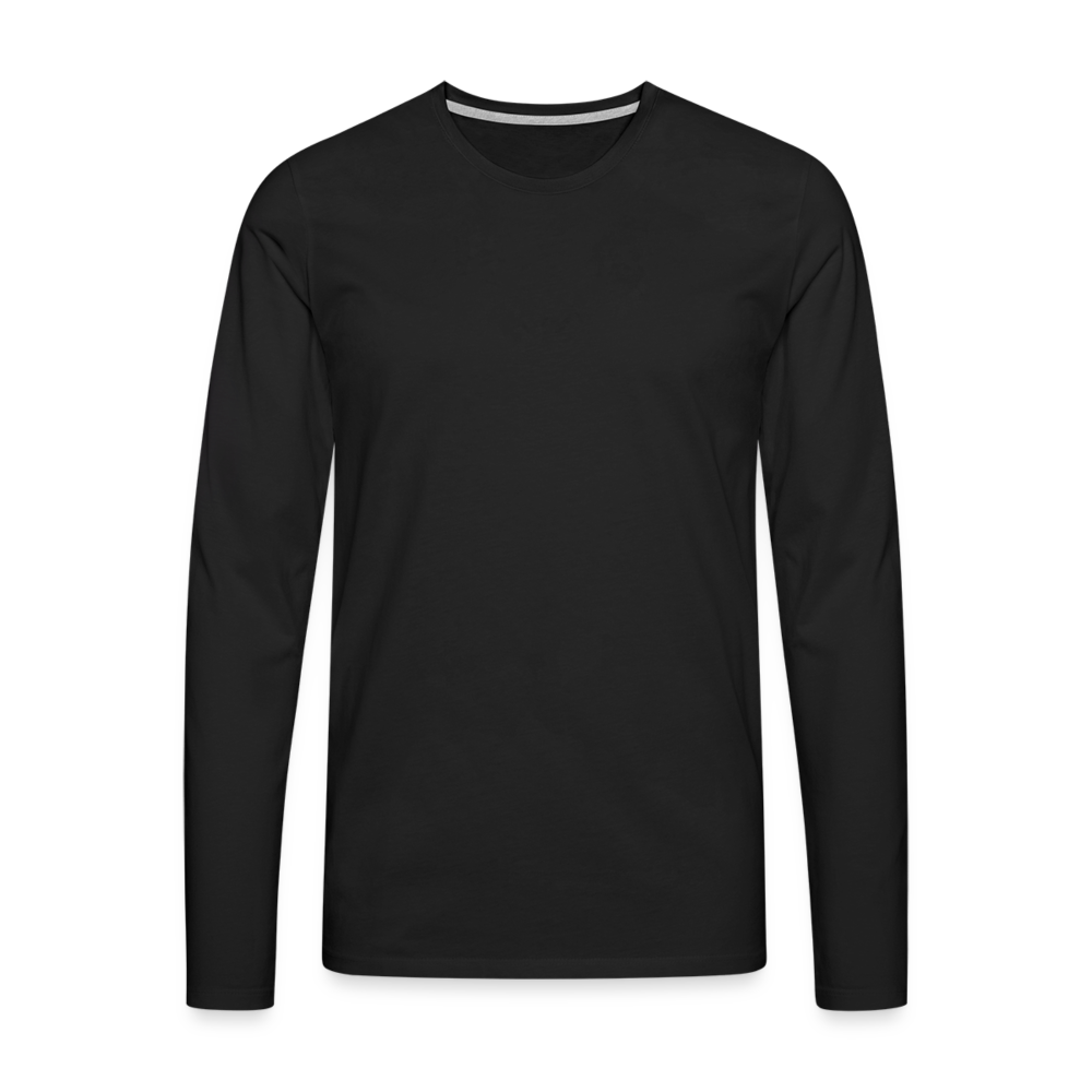 Männer Premium Langarmshirt - personalisierbar - Schwarz