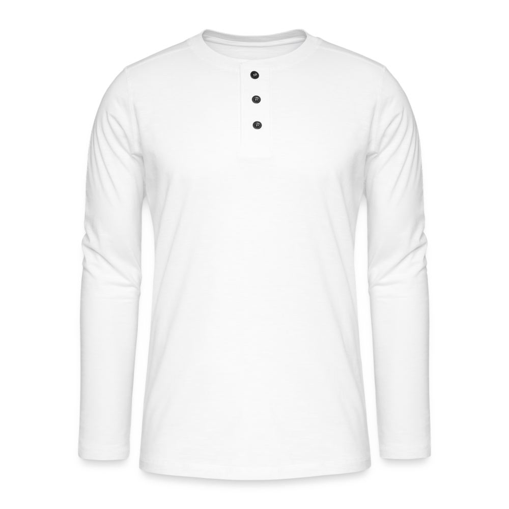 Henley Langarmshirt - personalisierbar - weiß