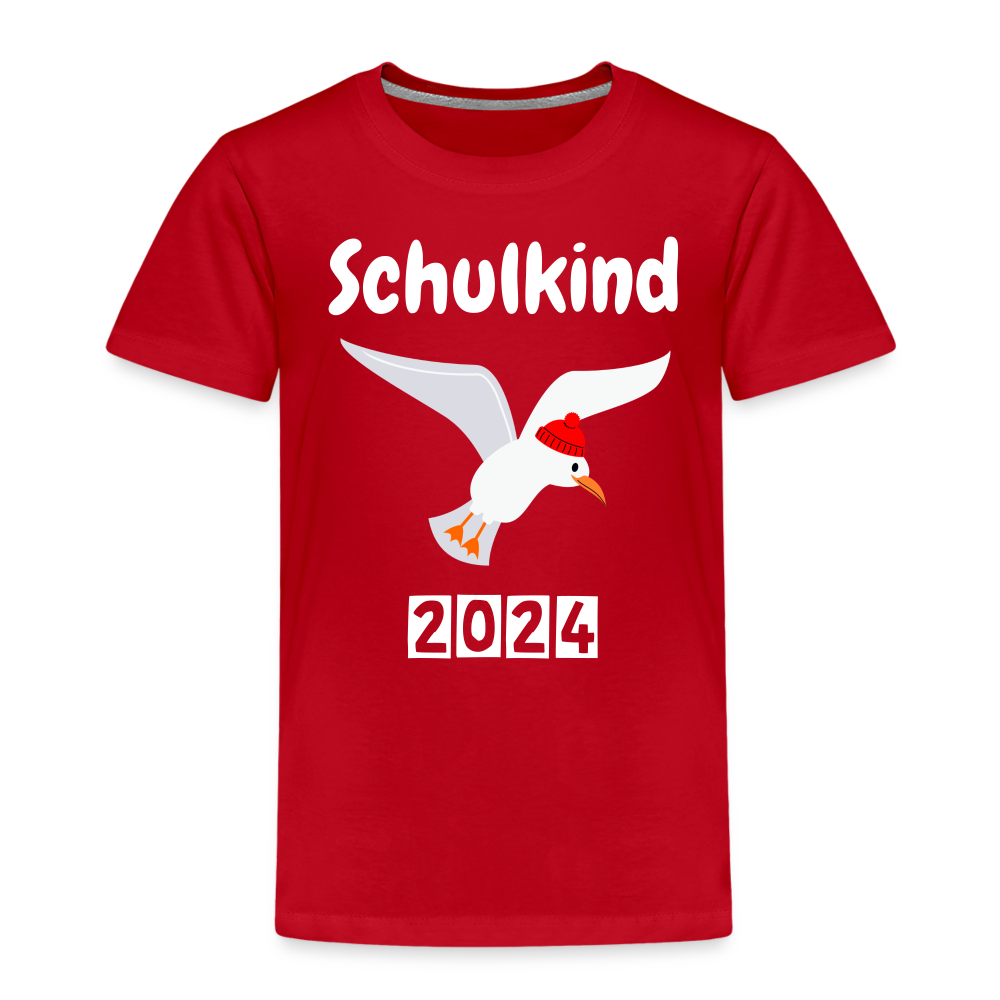 Kinder Premium T-Shirt - Schulkind Möwe rot 2024 - Rot