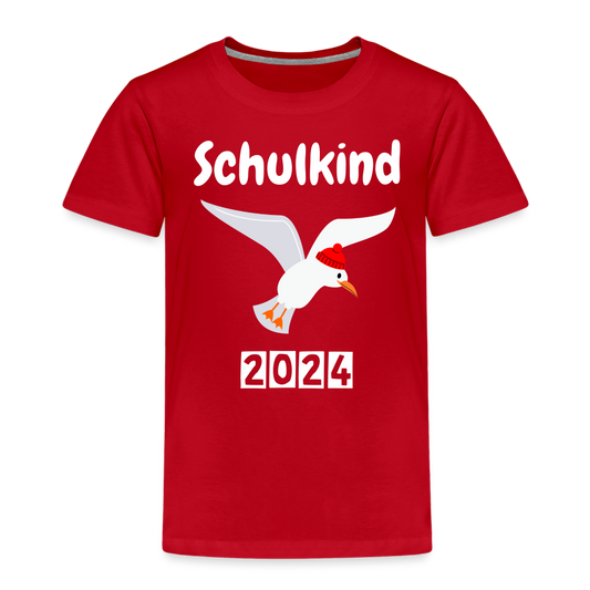 Kinder Premium T-Shirt - Schulkind Möwe rot 2024 - Rot