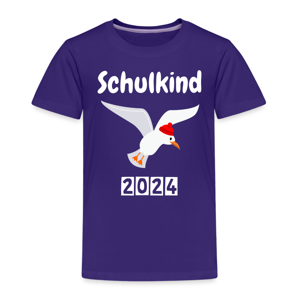 Kinder Premium T-Shirt - Schulkind Möwe rot 2024 - Lila