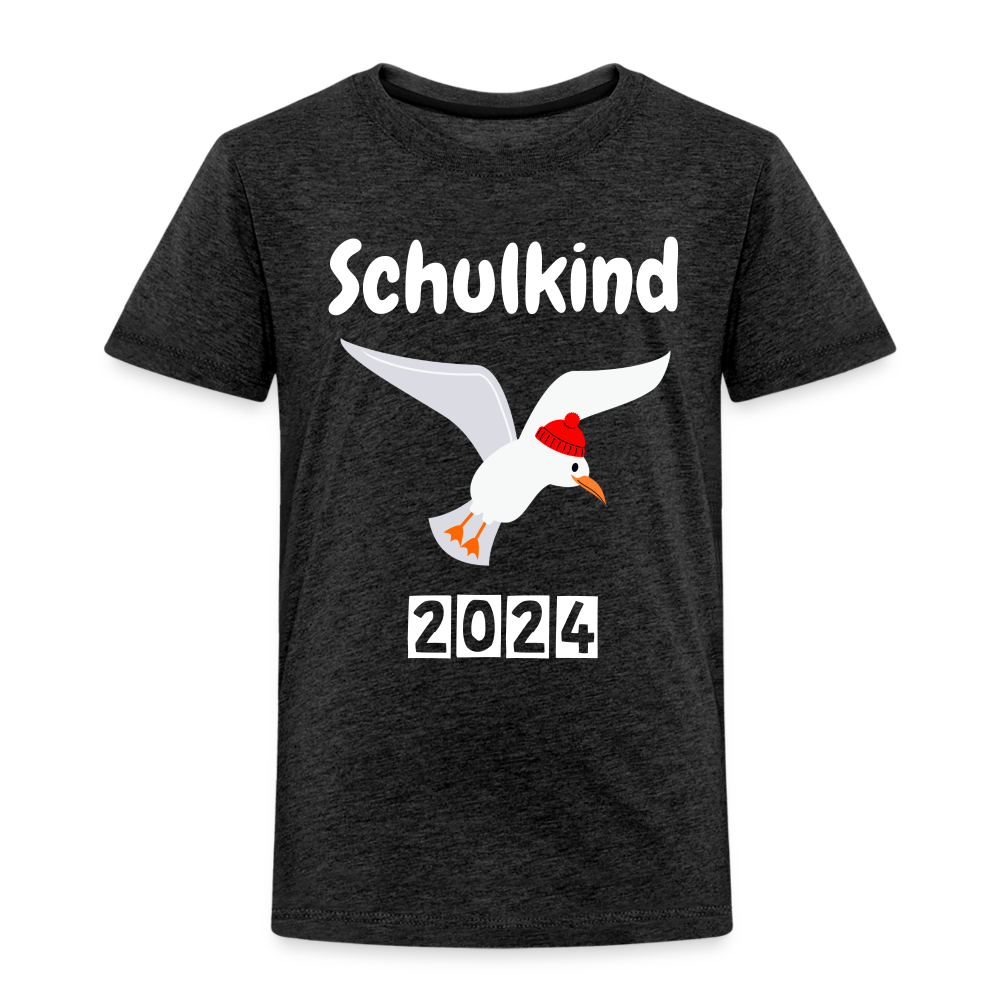 Kinder Premium T-Shirt - Schulkind Möwe rot 2024 - Anthrazit