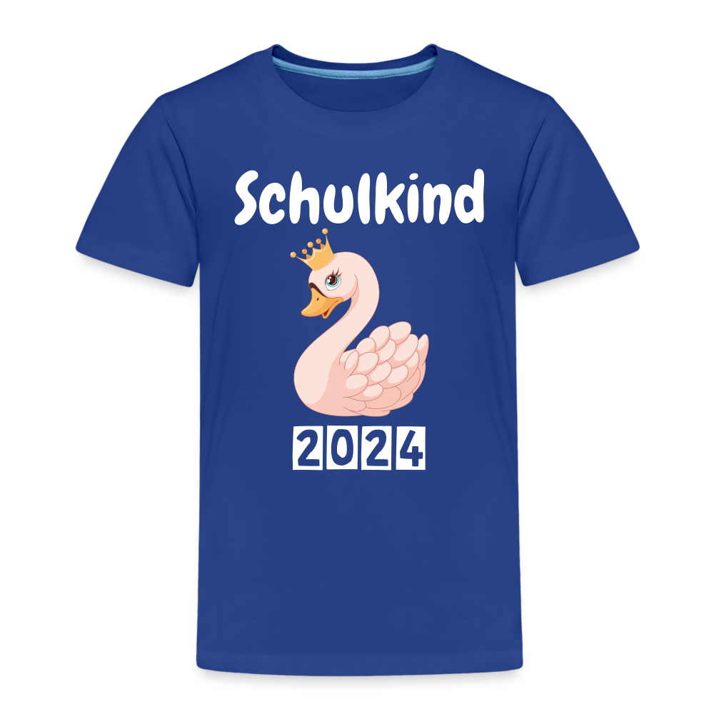 Kinder Premium T-Shirt - Einschulung Schwan 2024 - Königsblau