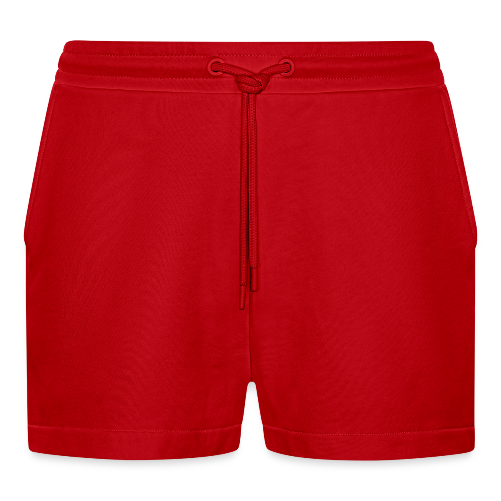 Organic Relaxed Cropped Shorts Made in EU - personalisierbar - Rot