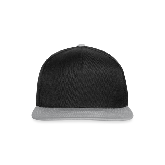 Snapback Cap - Personalisierbar - Schwarz/Grau