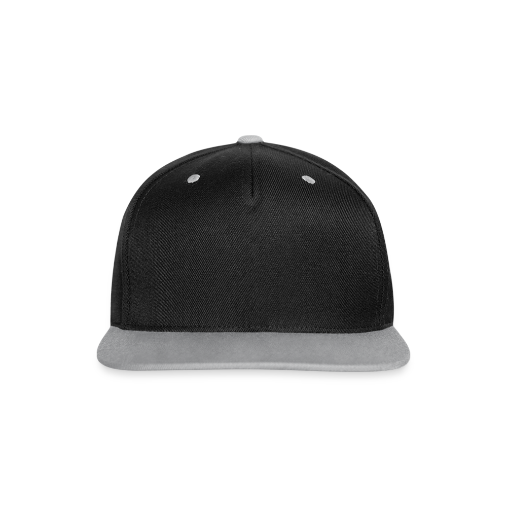 Kontrast Snapback Cap - Personalisierbar - Schwarz/Grau