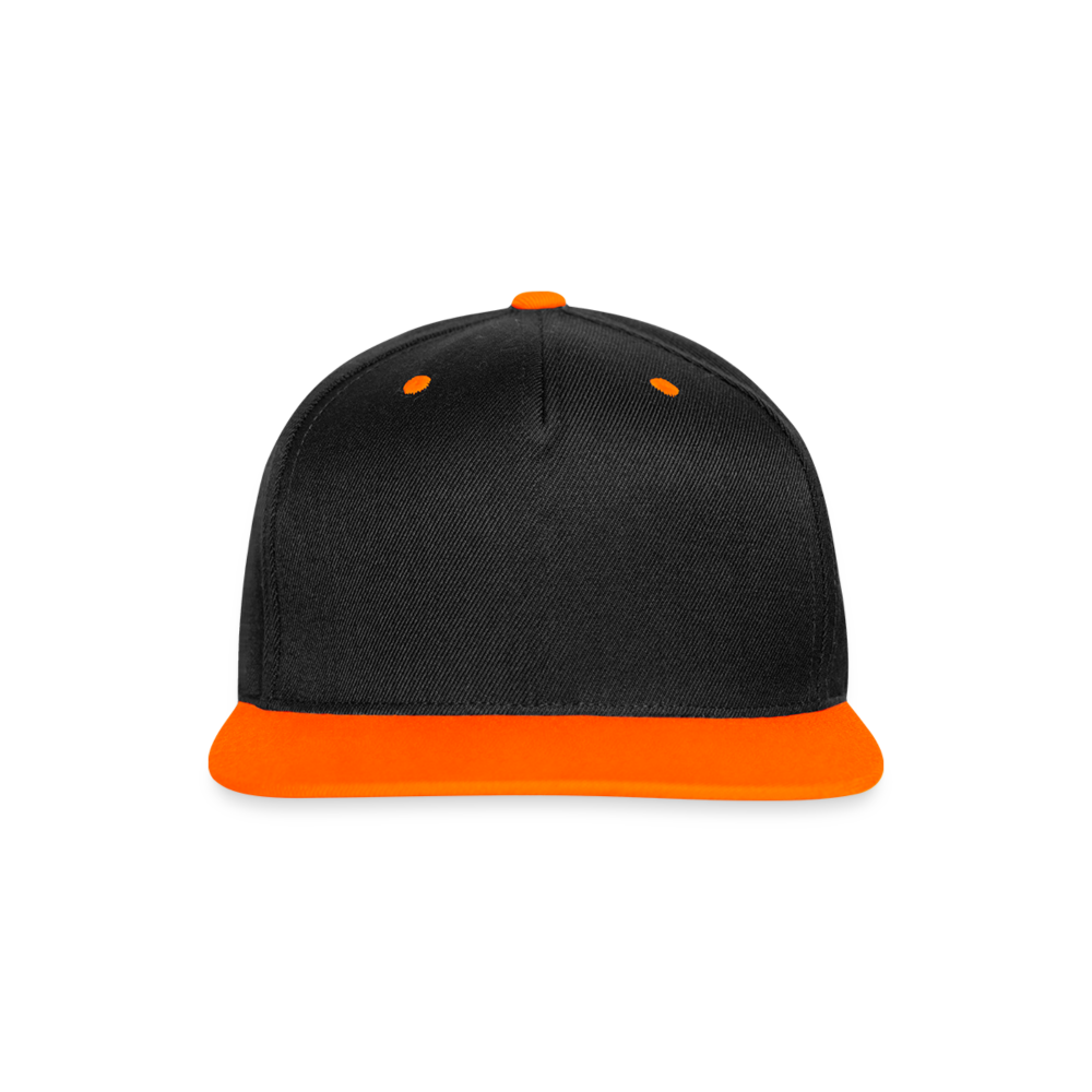 Kontrast Snapback Cap - Personalisierbar - Schwarz/Neonorange