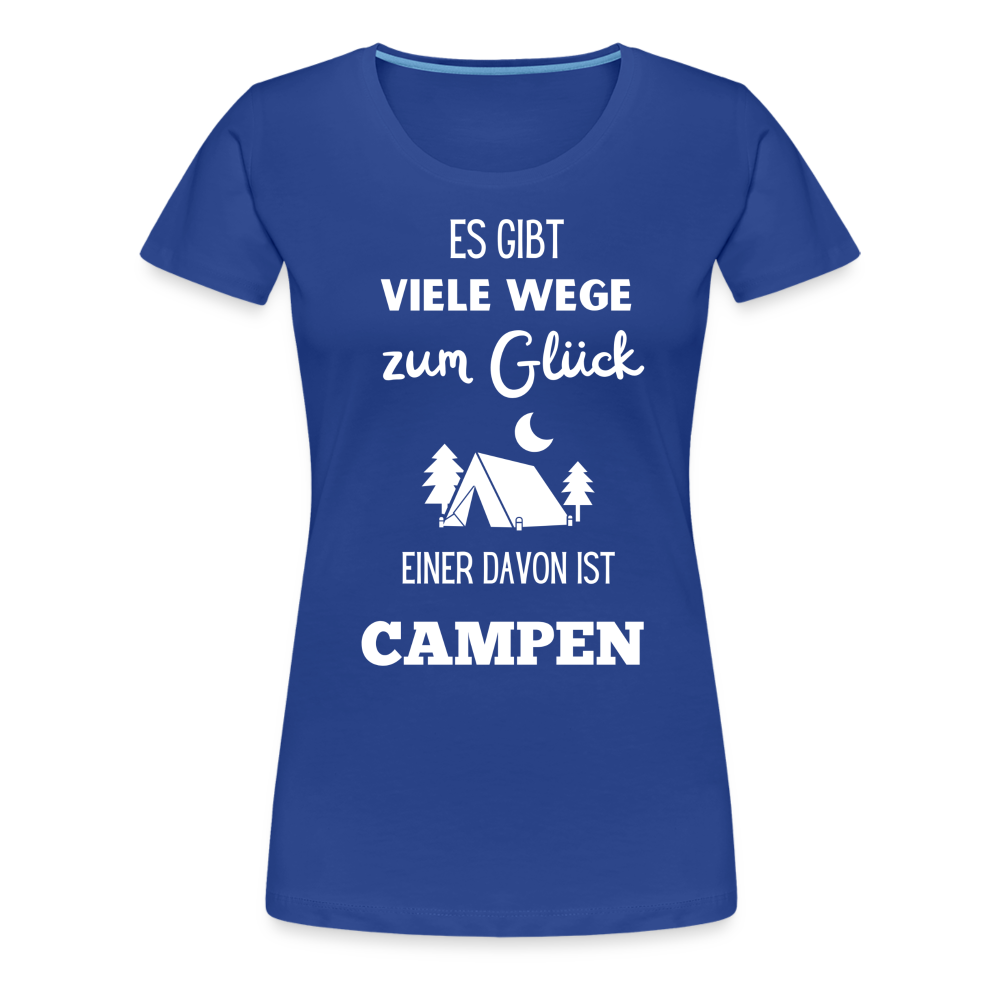 Frauen Premium T-Shirt - Camping Glück - Königsblau