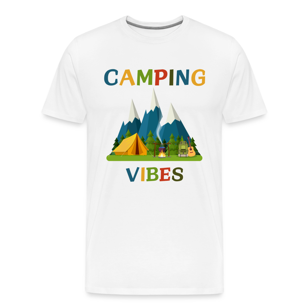 Männer Premium T-Shirt - Camping Vibes - Weiß