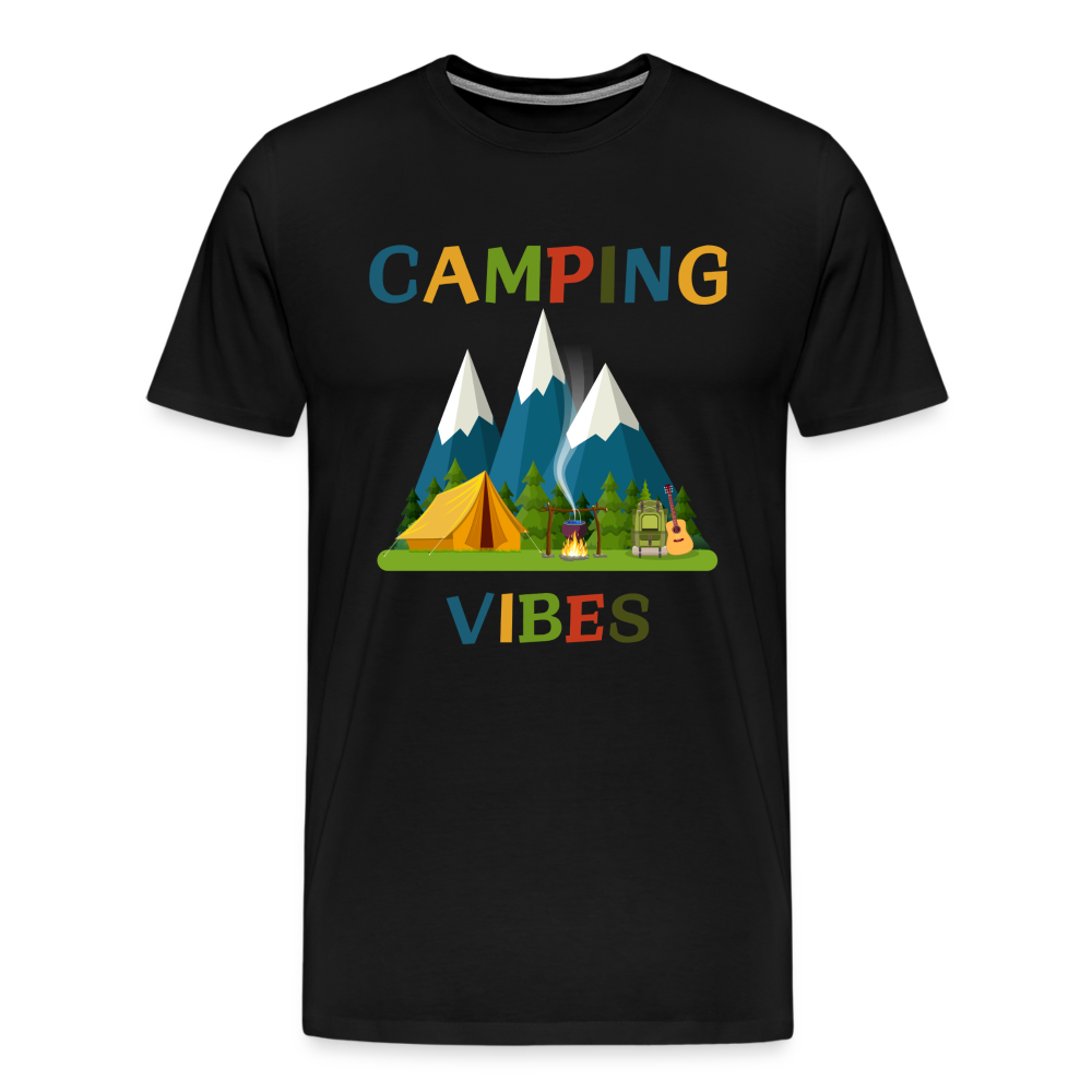 Männer Premium T-Shirt - Camping Vibes - Schwarz